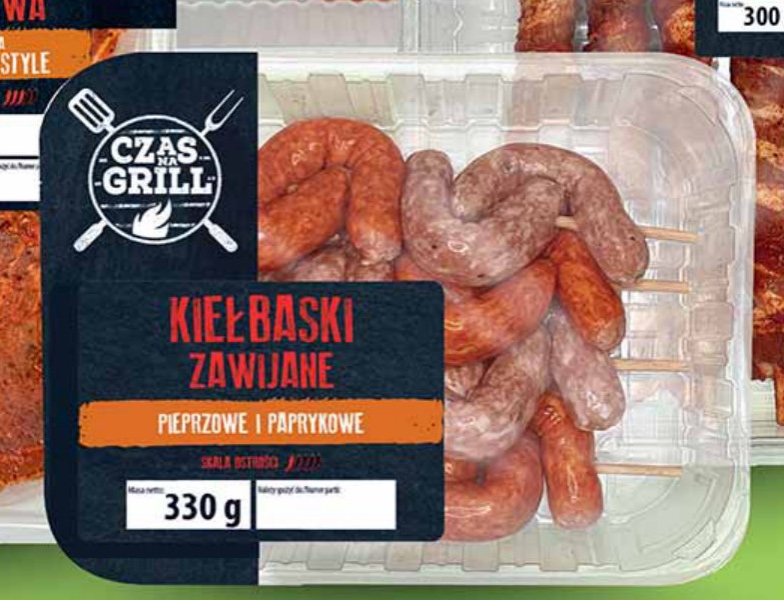 Kiełbaski zawijane przyprawione i paprykowe
