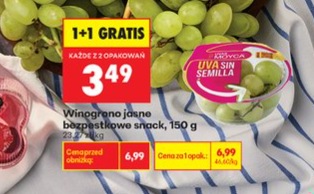Winogrono jasne bezpestkowe snack
