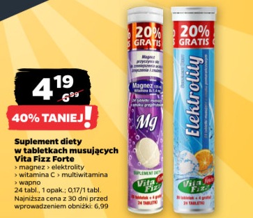 Suplement diety w tabletkach musujących