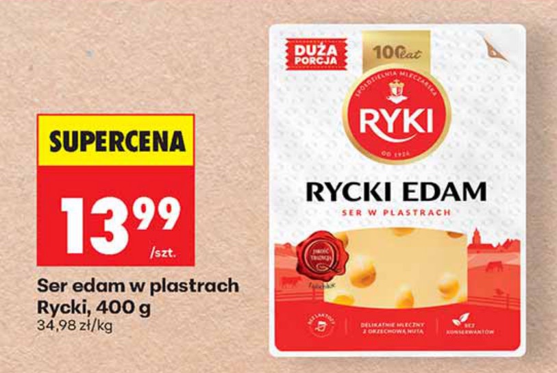 Ser edam w plastrach