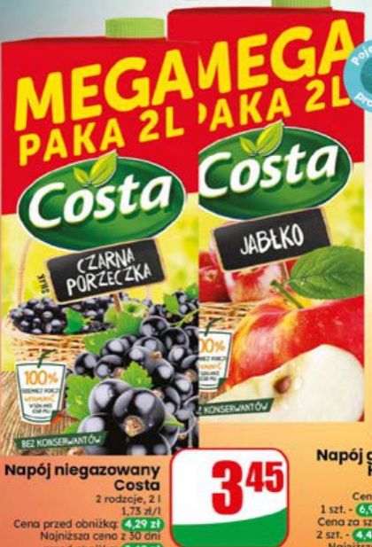 napój niegazowany