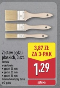 Zestaw pędzli płaskich