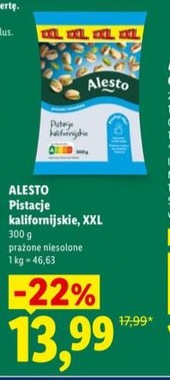 Pistacje kalifornijskie niesolone, XXL