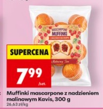 Muffinki mascarpone z nadzieniem malinowym
