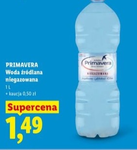 Woda źródlana niegazowana