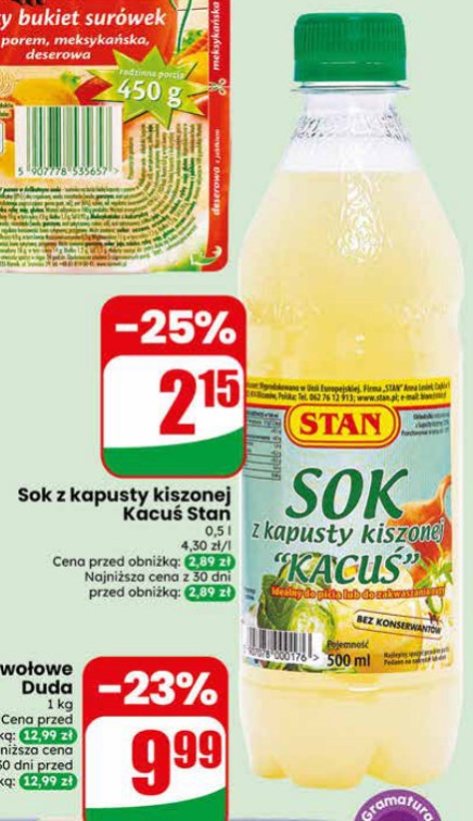 sok z kapusty kiszonej