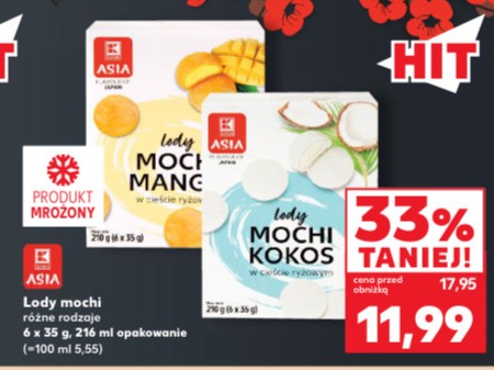 Lody mochi różne rodzaje
