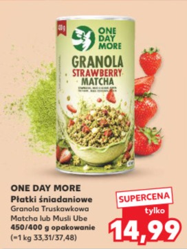 Płatki śniadaniowe granola truskawkowa matcha lub musli ube