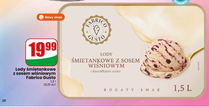 Lody śmietankowe z sosem wiśniowym