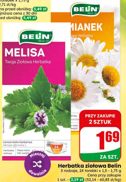 Herbatka ziołowa Belin