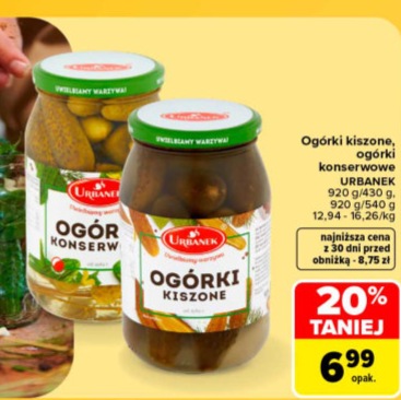 Ogórki kiszone, konserwowe