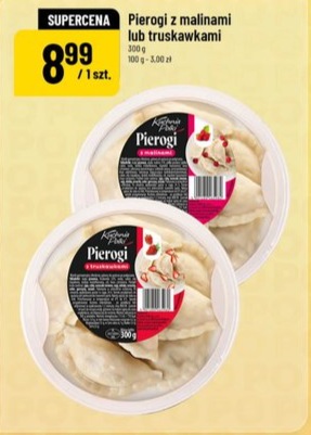 Pierogi z malinami lub truskawkami