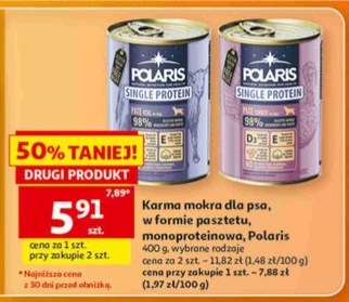 Karma mokra dla psa w formie pasztetu monoproteinowa