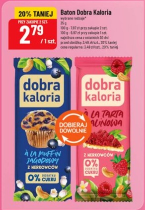 Baton a'la tarta malinowa lub muffin jagodowy
