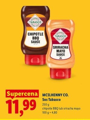 sos Tabasco chipotle BBQ lub sriracha mayo