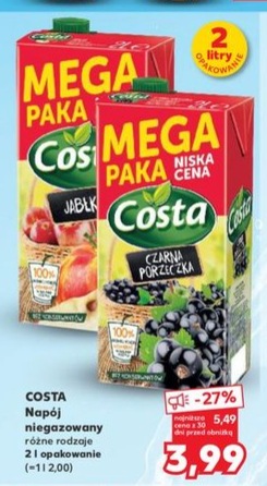 napój niegazowany różne rodzaje