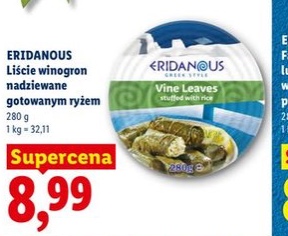 Liście winogron nadziewane gotowanym ryżem