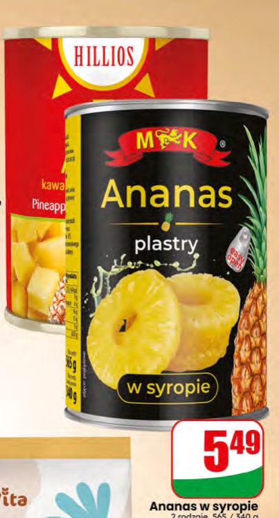 ananas w syropie plastry