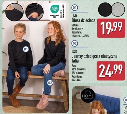 Jeansy dziecięce z elastyczną talią