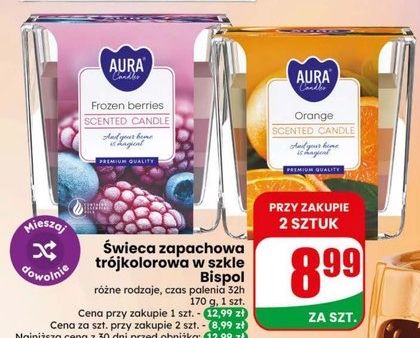 Świeca zapachowa trójkolorowa w szkle