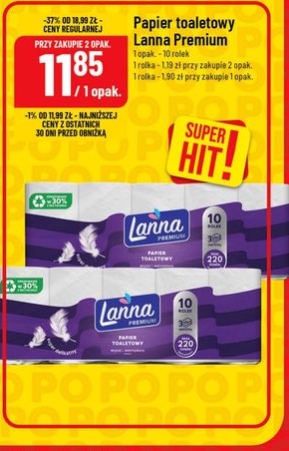 Papier toaletowy 3-warstwowy Lanna Premium
