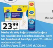 Maska do stóp kojąco-rewitalizująca lub nawilżająca z miodem manuka lub dezodorant do stóp