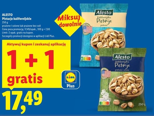 pistacje kalifornijskie prażone
