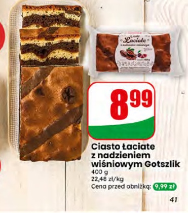 ciasto łaciate z nadzieniem wiśniowym
