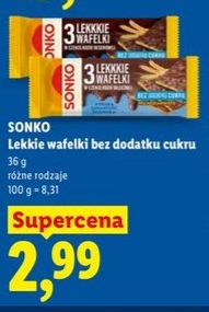 lekkie wafelki bez dodatku cukru