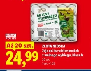 Jaja od kur zielononóżek z wolnego wybiegu, klasa A