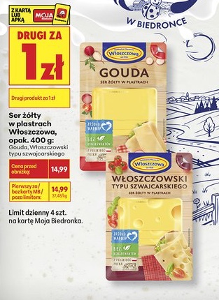 Ser żółty w plastrach