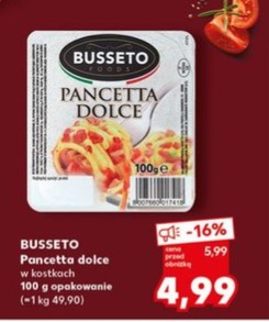 Pancetta dolce w kostkach