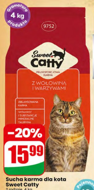Sucha karma dla kota z wołowiną i warzywami