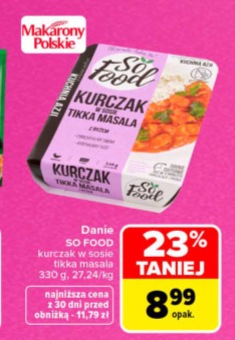 Danie kurczak w sosie tikka masala