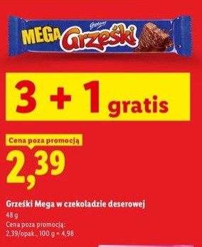 Grześki Mega w czekoladzie deserowej