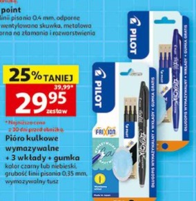 Pióro kulkowe wymazywalne