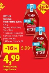 ketchup bez dodatku cukru