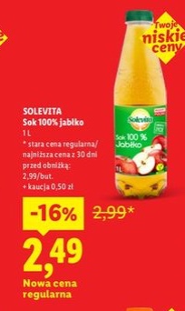 sok 100% jabłko