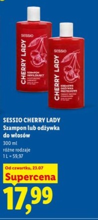 Szampon lub odżywka do włosów Cherry Lady