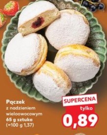 pączek z nadzieniem wieloowocowym
