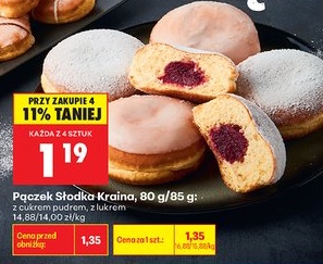 Pączek z cukrem pudrem