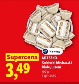 Cukierki Michaszki białe, luzem