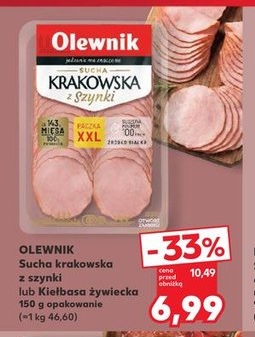 sucha krakowska z szynki lub kiełbasa żywiecka