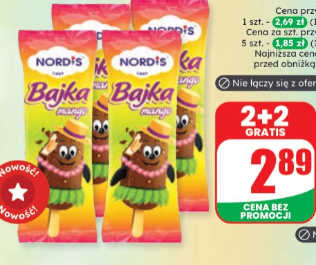 Lody na patyku Bajka mango