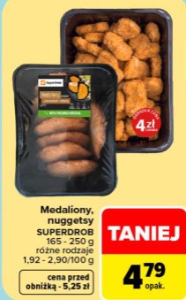 Medaliony, nuggetsy
