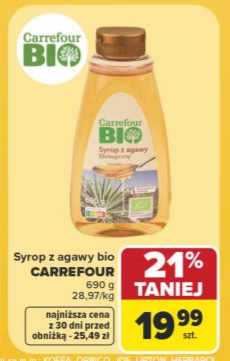 Syrop z agawy bio