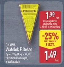 wafelek Elitesse z kremem kakaowym