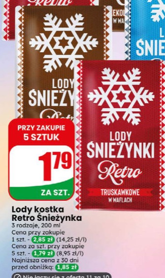 Lody kostka Śnieżynka