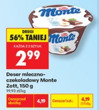 Deser mleczno-czekoladowy Monte