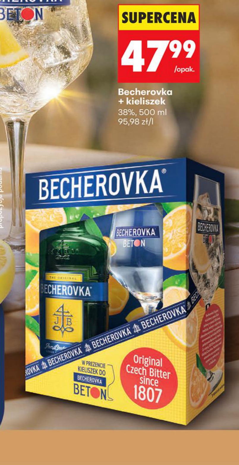 Becherovka + kieliszek